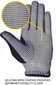 claw golf glove black inside palm silicone coating close up