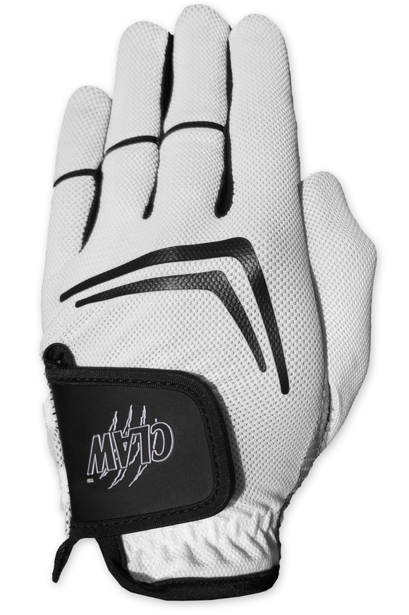 Left-handed white golf glove