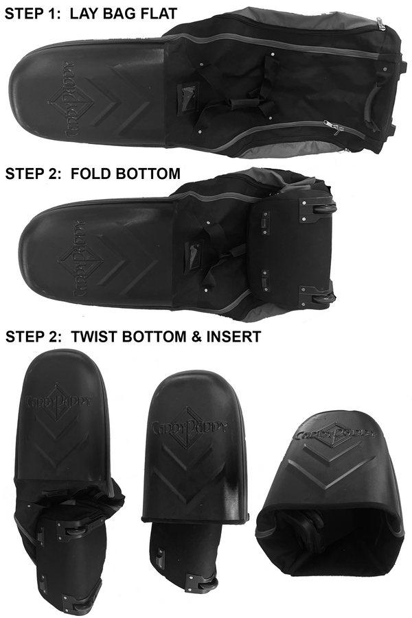 enforcer hard top travel bag case black folding instructions