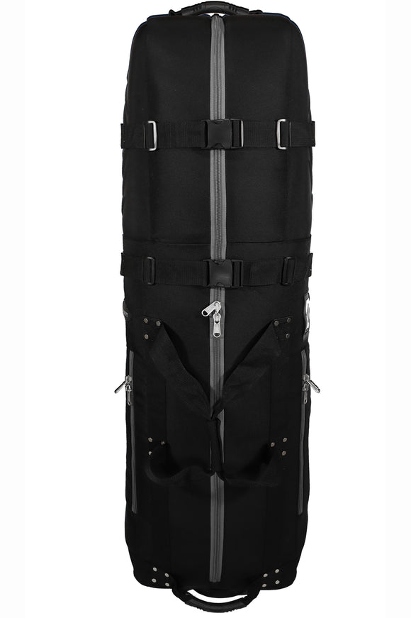 first class golf travel bag black cover front image