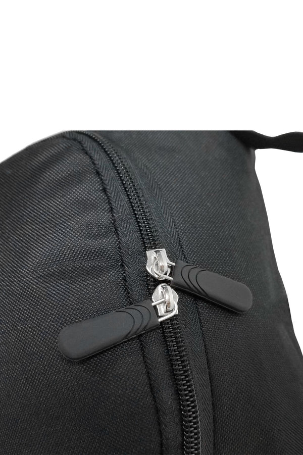 modern golf shoe bag black top zippers