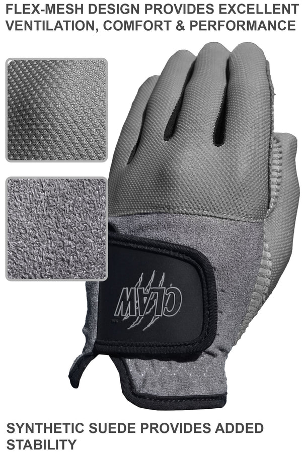 claw pro mens golf glove greyback suade