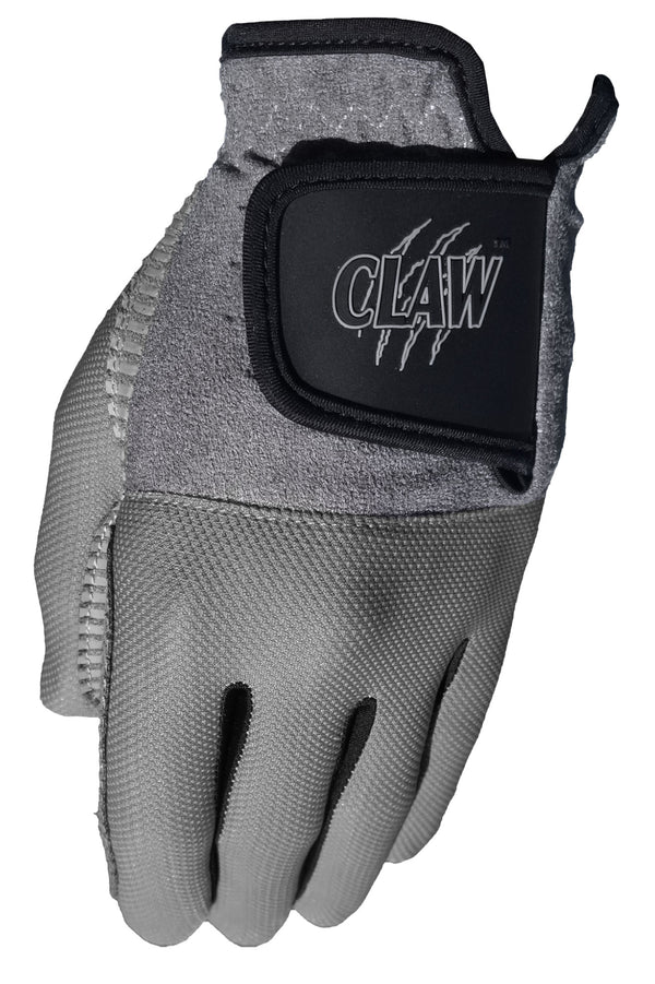 claw pro mens golf glove grey back view