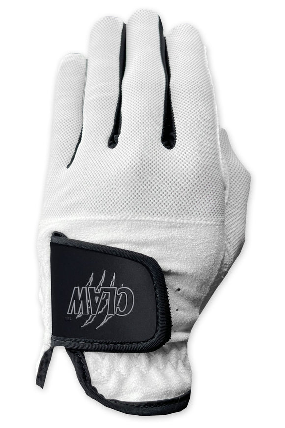 Left-handed white golf glove