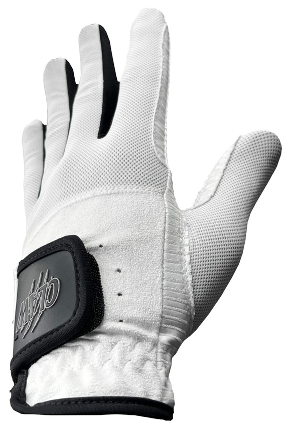 claw pro mens golf glove white open fingers
