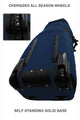 first class golf travel bag blue cover bottom