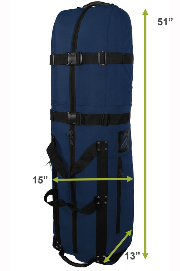 first class golf travel bag blue cover measurements
