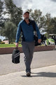 modern golf shoe bag black man with shoe bag