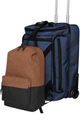 first class carry-on duffel blue strap with backpack