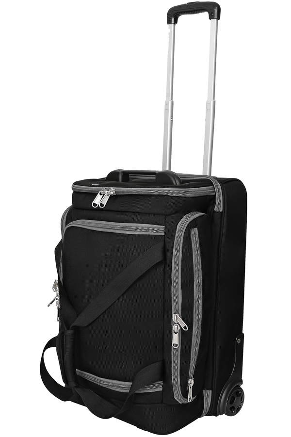 first class carry-on duffel black front view