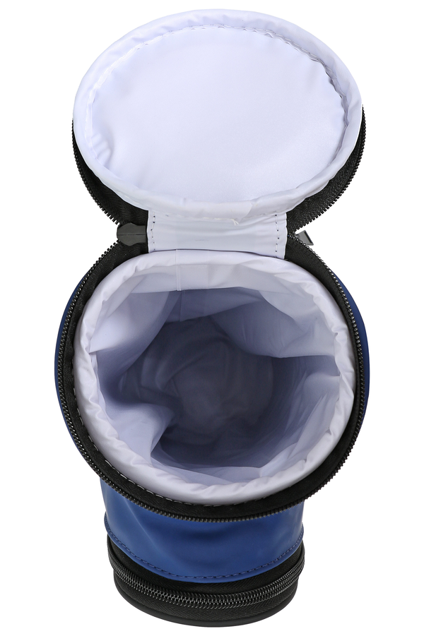 golf bag wine cooler with stopper blue inside