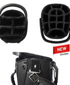 Black equestrian leg guard with a 'New' divider label on a white background