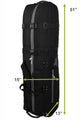 first class golf travel bag black cover measurements