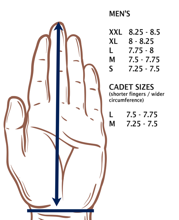 claw golf glove black hand measure