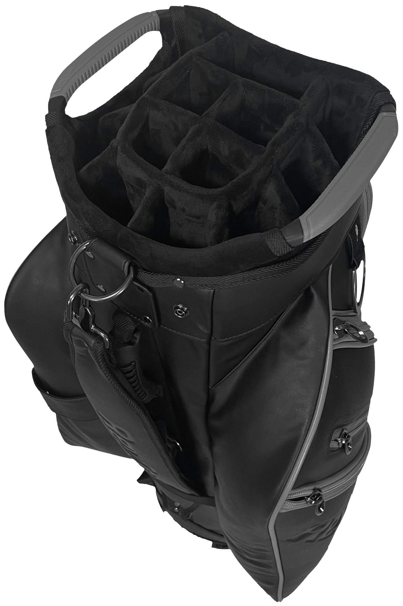 revcore black cart golf bag by caddydaddy divider