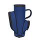 golf bag wine cooler with stopper blue