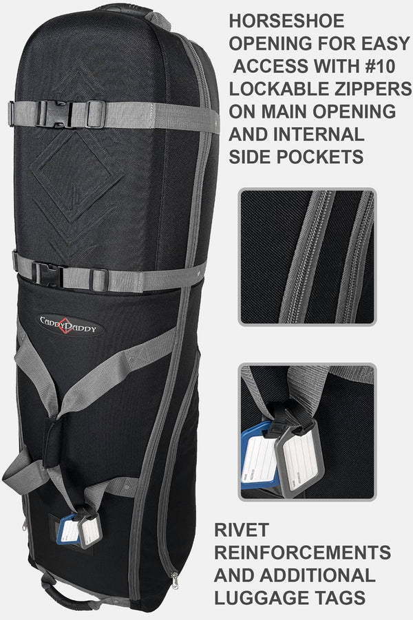 Defender Golf Travel Bag | Custom EVA Mold w/Extra Padding - CaddyDaddy