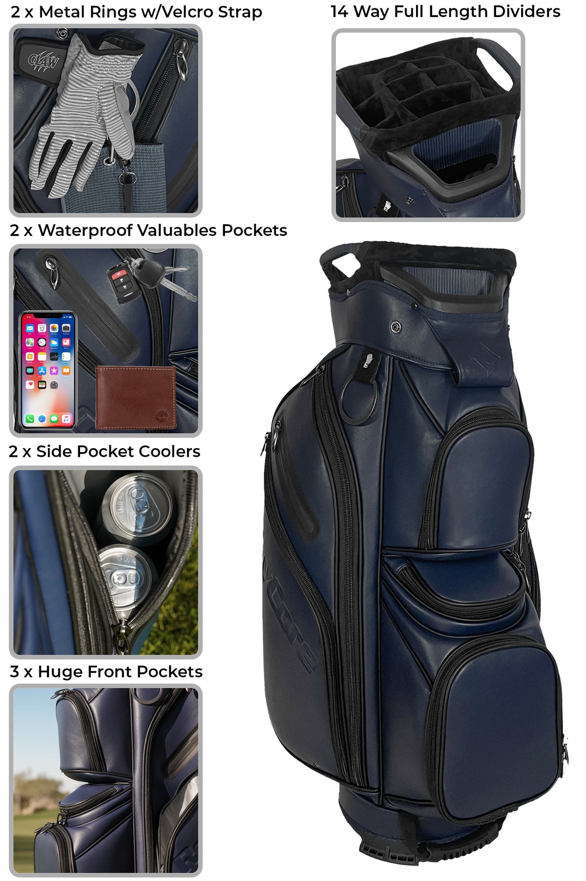 Revcore Luxury Golf Cart Bags Shop Online Caddydaddy