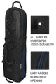 enforcer hard top travel bag case blue rivets and zippers