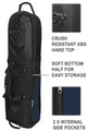 enforcer hard top travel bag case blue top and pockets
