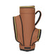 golf bag wine cooler with stopper copper